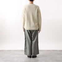 M-SIC/ Raghetto Rib Henley Neck Pullover Cut and Sew Knit Up 