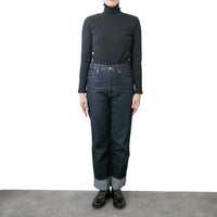 M-SIC/ Heavy Teleco Rib Turtleneck Pullover Cut and Sew 