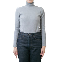 M-SIC/ Heavy Teleco Rib Turtleneck Pullover Cut and Sew 