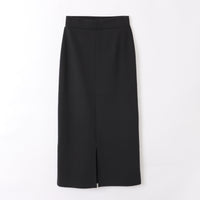 M-SIC/ Ribbed cardboard knit I-line EASY long skirt 