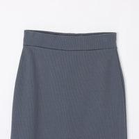 M-SIC/ Ribbed cardboard knit I-line EASY long skirt 