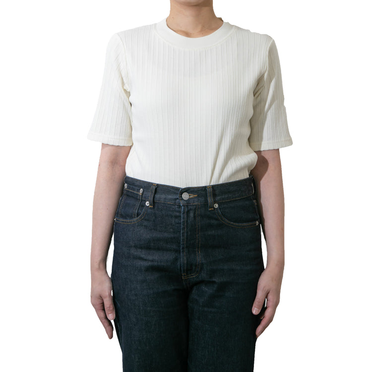 M-SIC/ Eyelet terry short sleeve pullover 