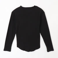 M-SIC/ Eyelet terry long sleeve pullover 